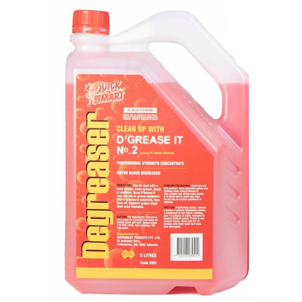 Degreaser No.2 5Lt Water Based Quick Smart