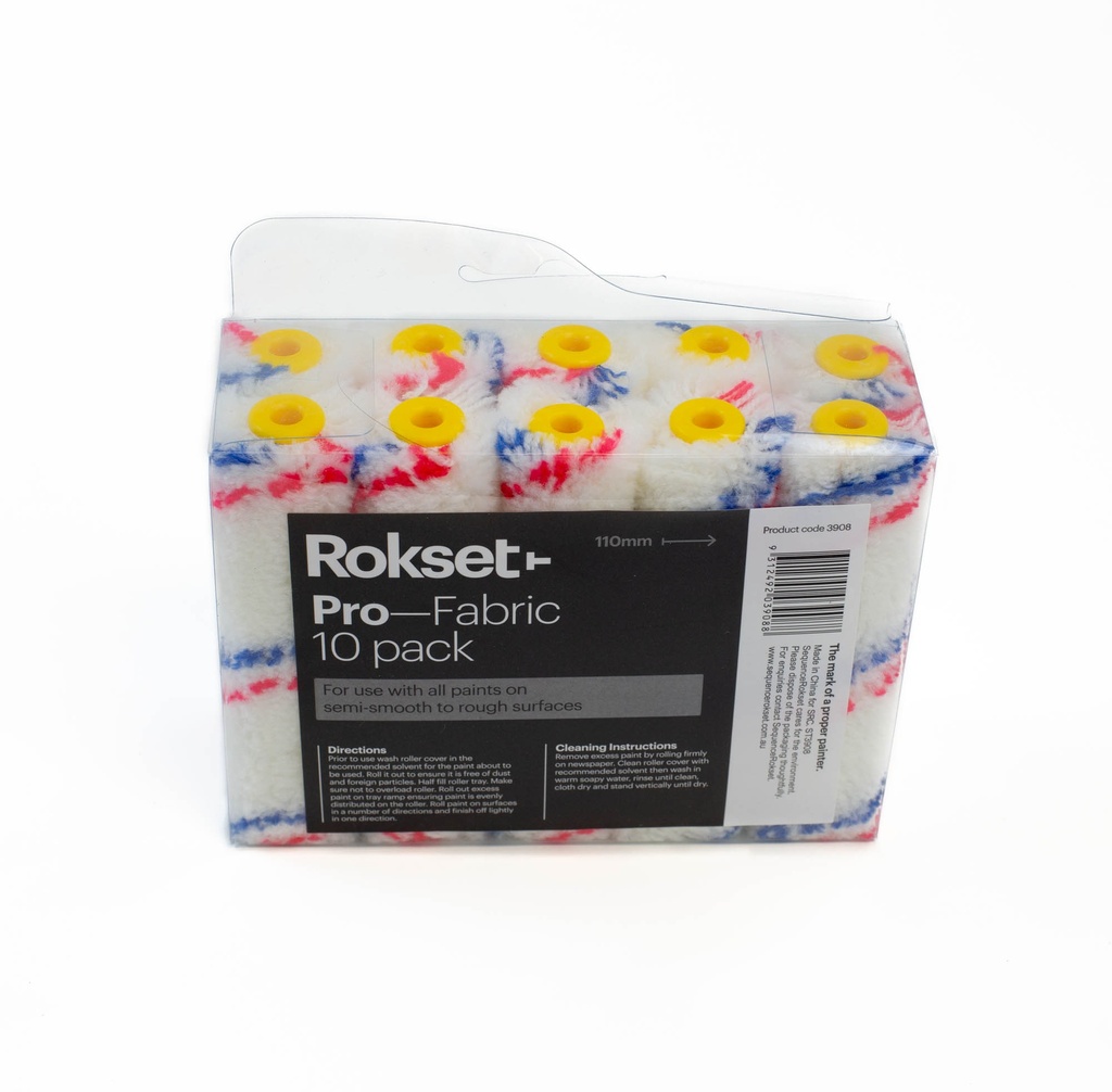 Paint Roller Cover Fabric 110mm 10pk