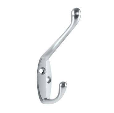 Hook Hat & Coat 75mm CP Double Hook