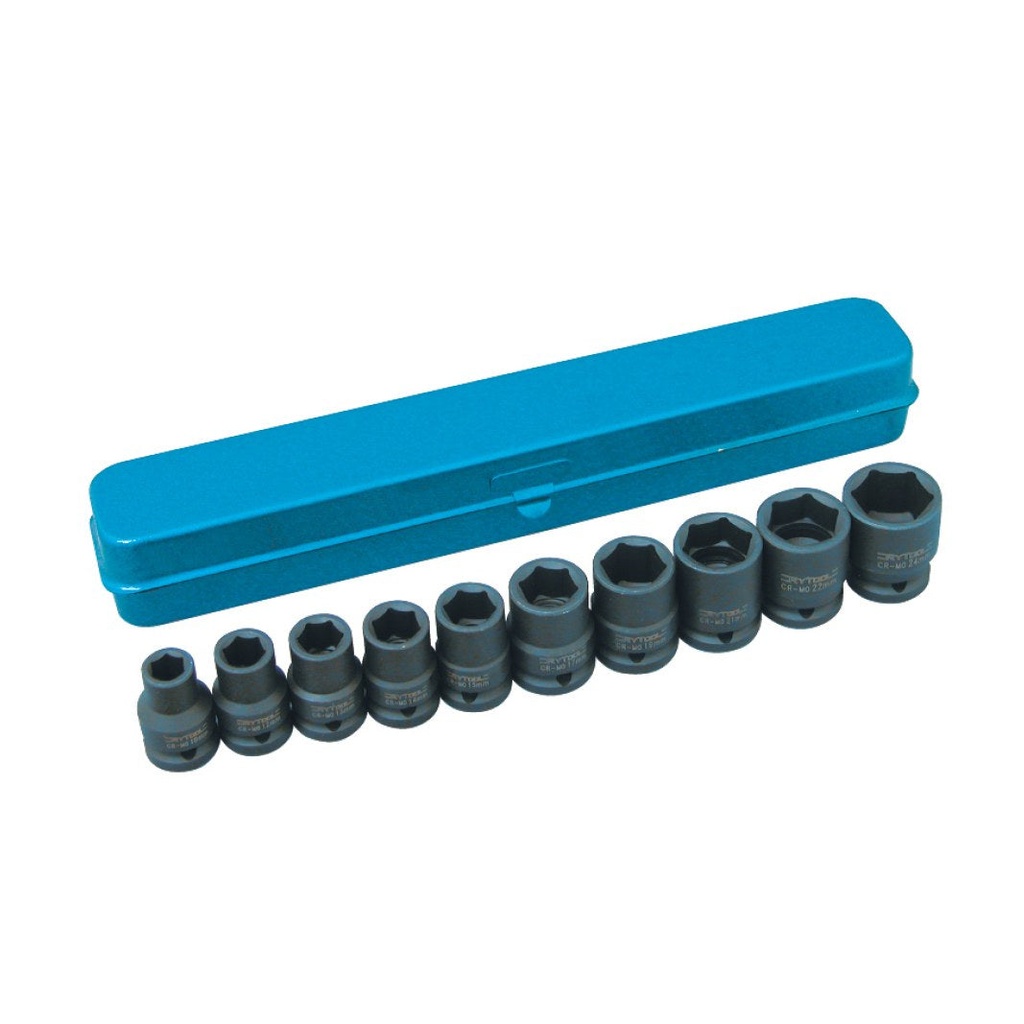 Impact Socket Set 1/2dr AF Rytool