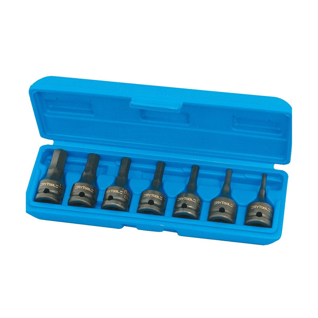 Impact Socket Set Inhex 3/8dr Rytool