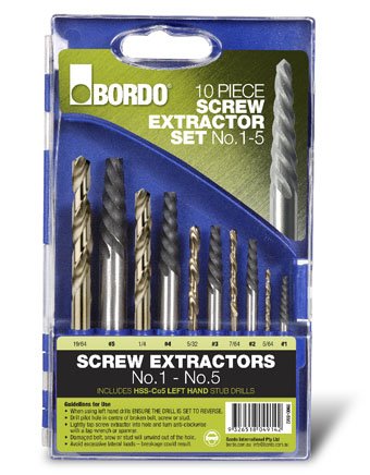 Screw Extractor Set #1-5 cw LH Stub Drills