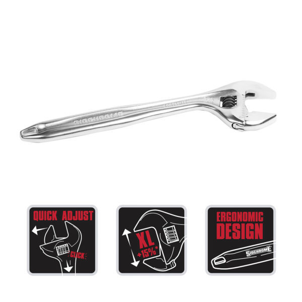 Adjustable Wrench 375mm Sidchrome