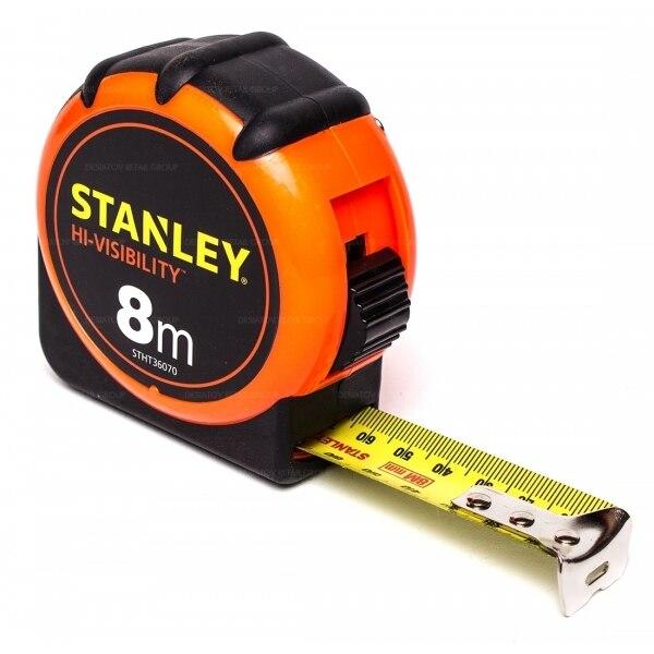 Tape Measure 8m Metric 25mm Wide HiViz Stanley