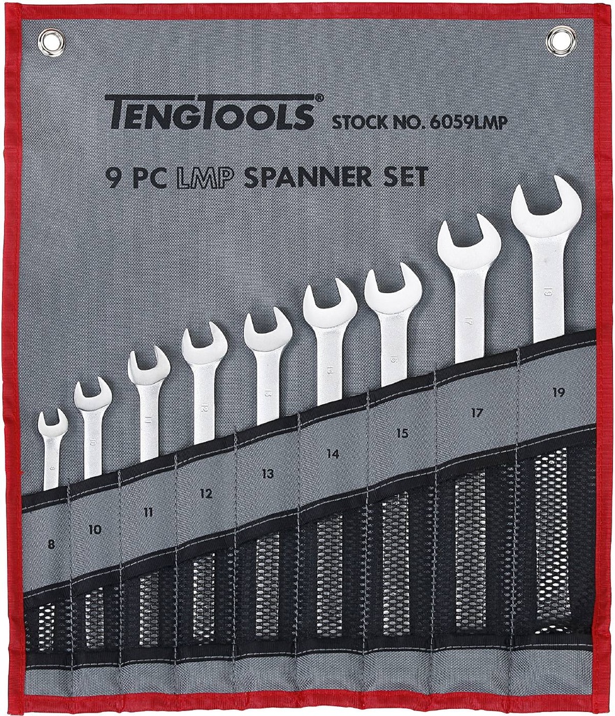 Combination Spanner Set Long  8-19mm 9pc Teng
