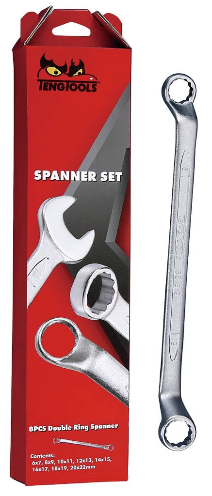 Ring Spanner Set  6-22mm 8pc Teng