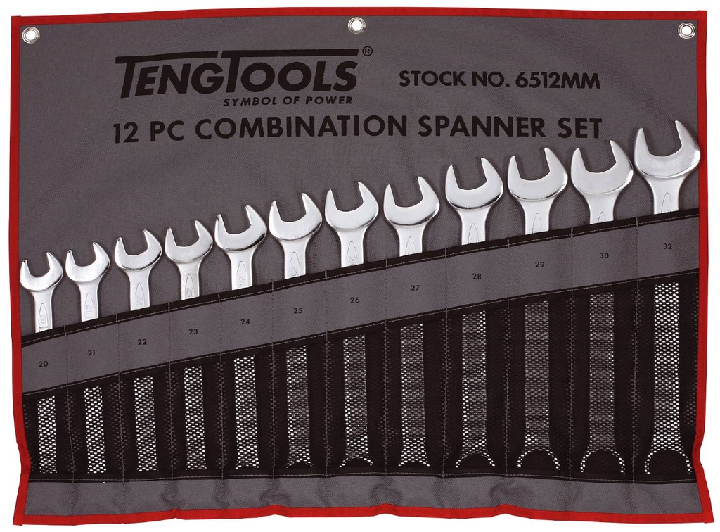 Combination Spanner Set 33-50mm 7pc Pouch Teng