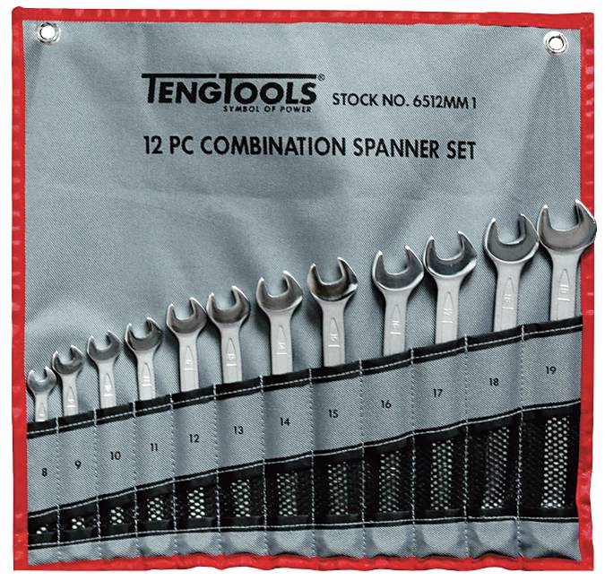 Combination Spanner Set 8-19mm 12pc Teng