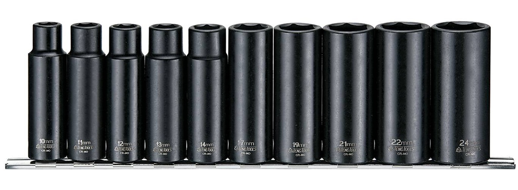 Impact Socket Set 3/8dr Deep 8pc Teng