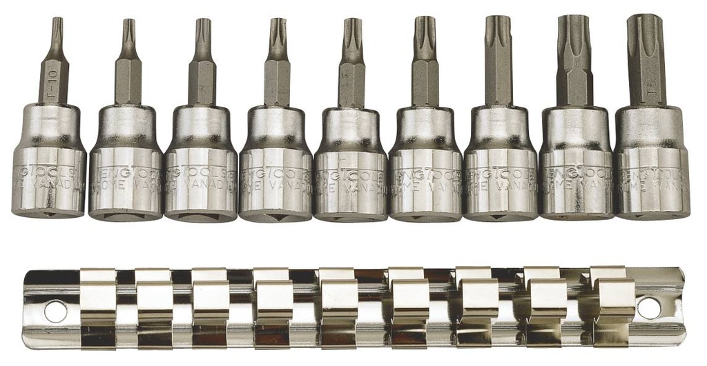 Torx Socket Set 3/8dr Tamperproof 10pc Teng