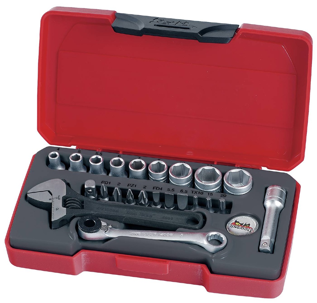 Socket Set 1/4dr Inc Bits 23pc Teng