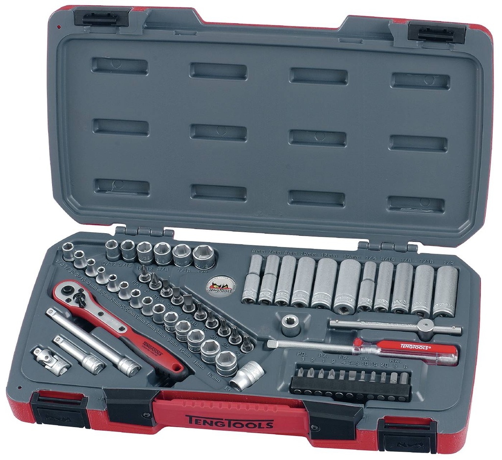 60  Pc 1/4" Dr Tool Set Teng