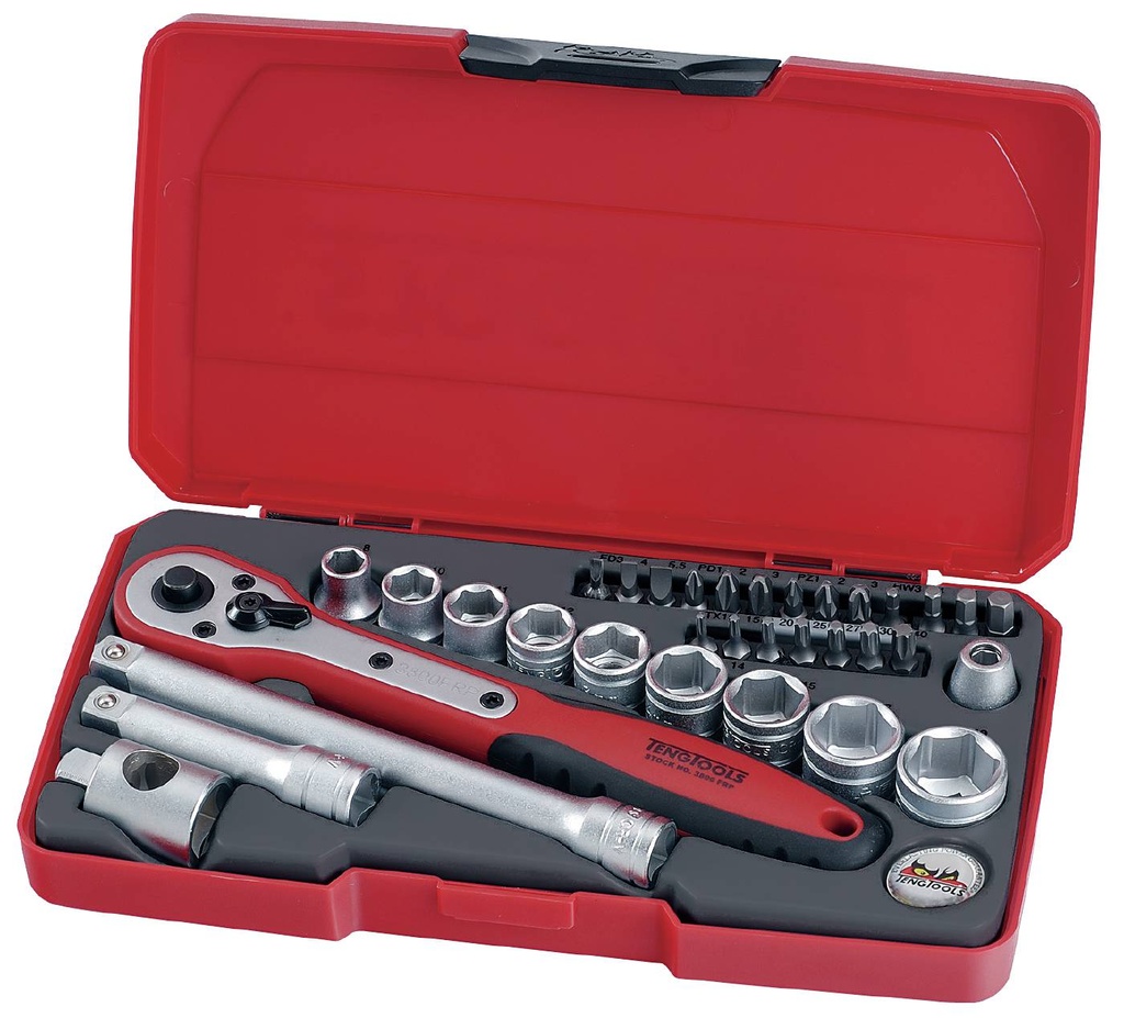 34  Pc 3/8" Dr Tool Set Teng