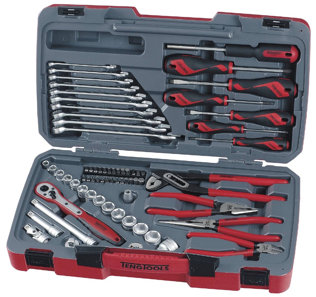 67  Pc 1/4" & 3/8" Dr Tool Set Teng