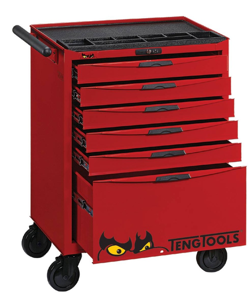 Tool Box Roll Cabinet 6 Drawer Lock 8 Series Teng