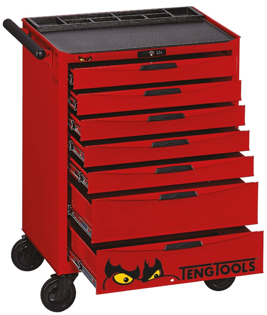 Tool Box Roll Cabinet 7 Drawer 8 Series Red Teng
