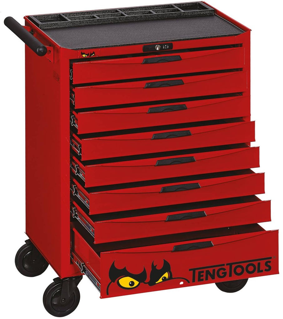 Tool Box Roll Cabinet 8 Drawer 8 Series Red Teng