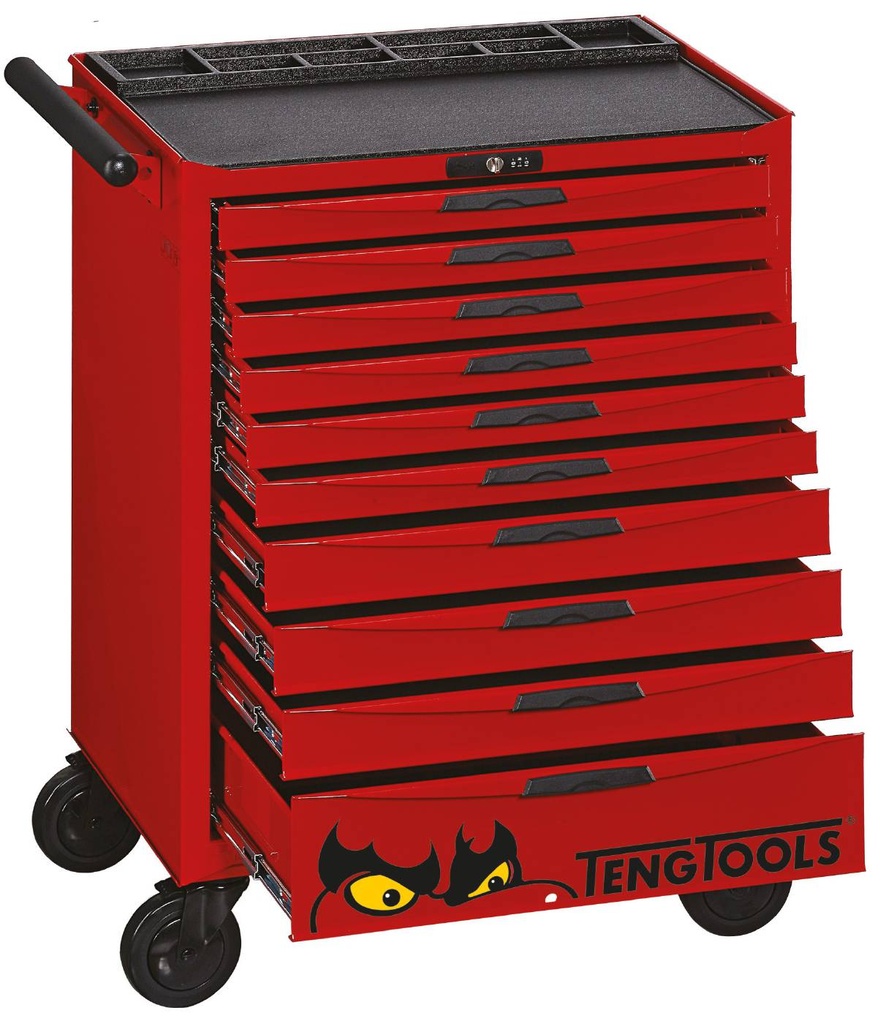 Tool Box Roll Cabinet 10 Drawer 8 Series Red Teng
