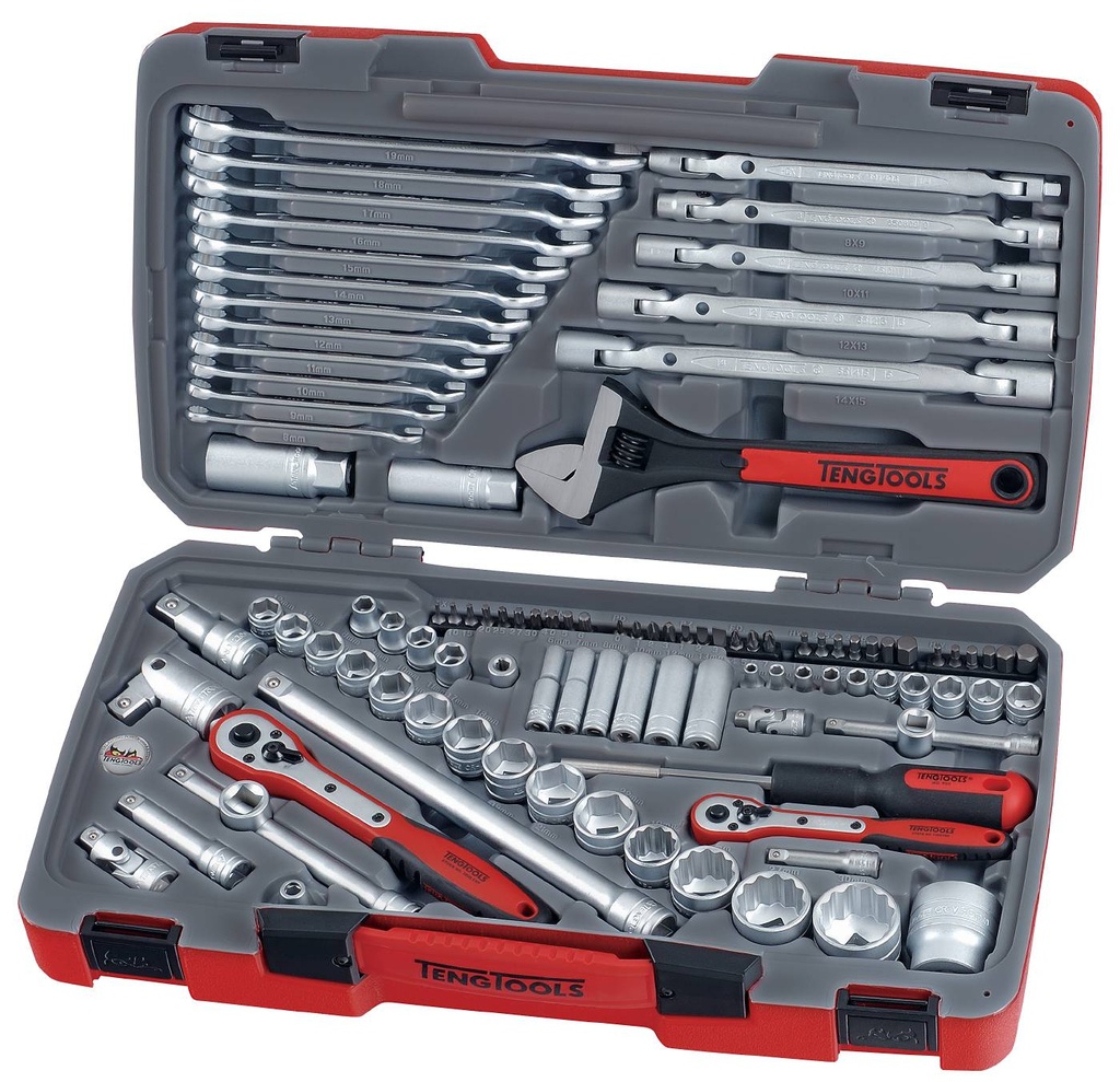 106 Pc 1/4" & 3/8" & 1/2" Dr Tool Set Teng