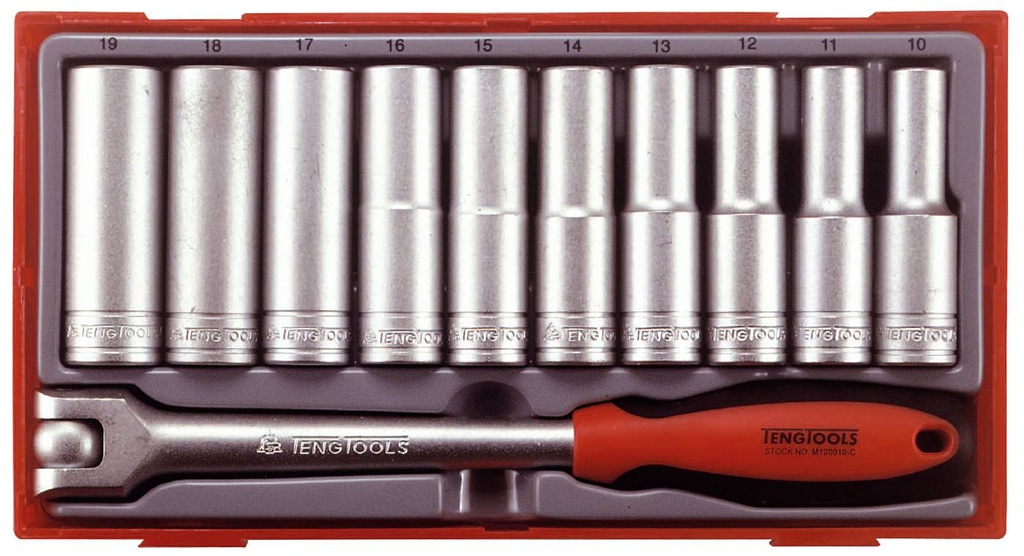 Socket Set 1/2dr Deep Tray 11pc Teng