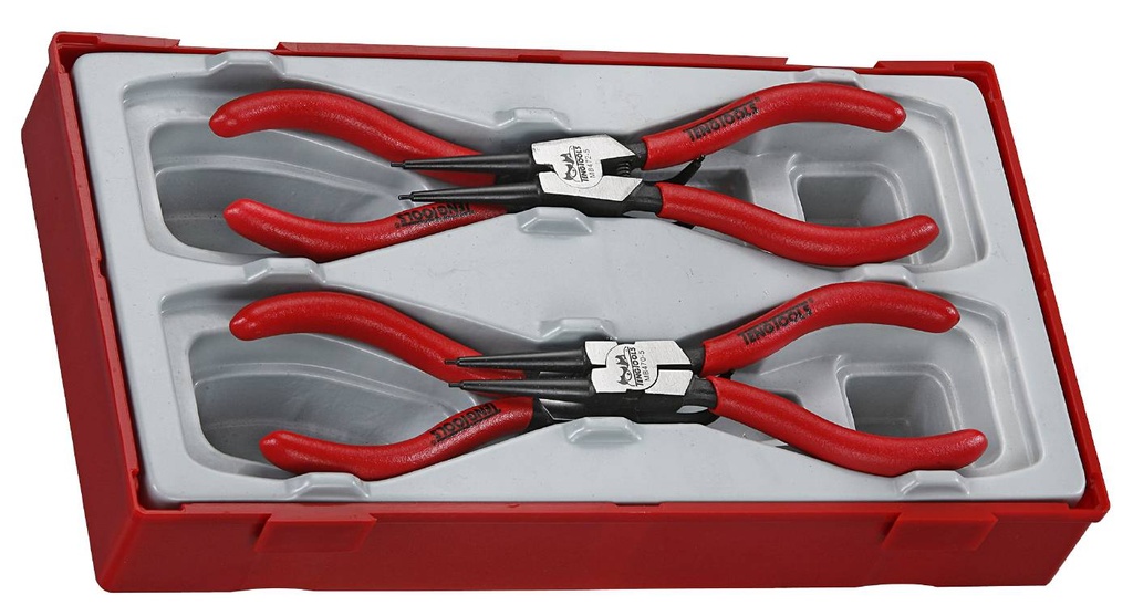 Plier Set 4pc 5" Mega Bite Snap Ring Tray Teng