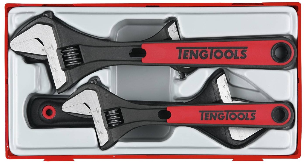 Adjustable Wrench Set 4 Pc Tray Teng