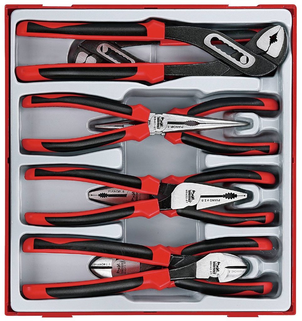 Plier Set 9pc Mega Bite TPR Tray Teng