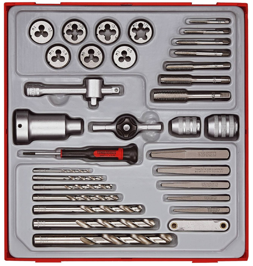 Tap & Die Set 34pc Teng