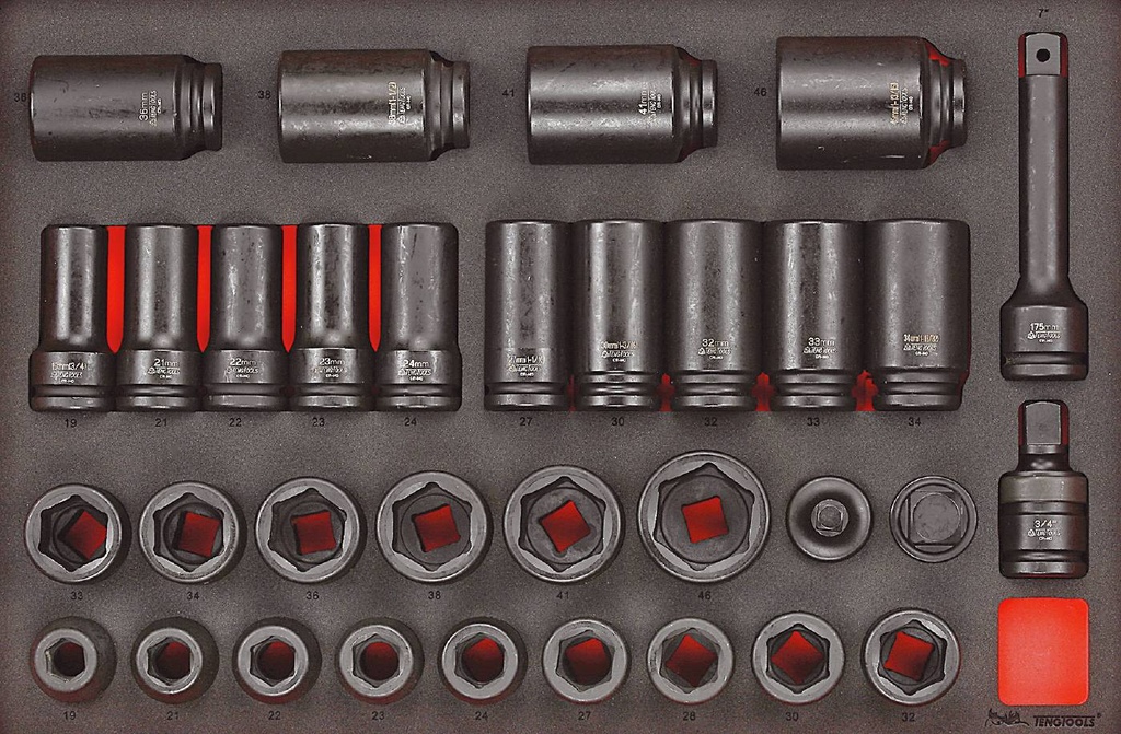 Impact Socket Set 3/4dr 33pc EVA