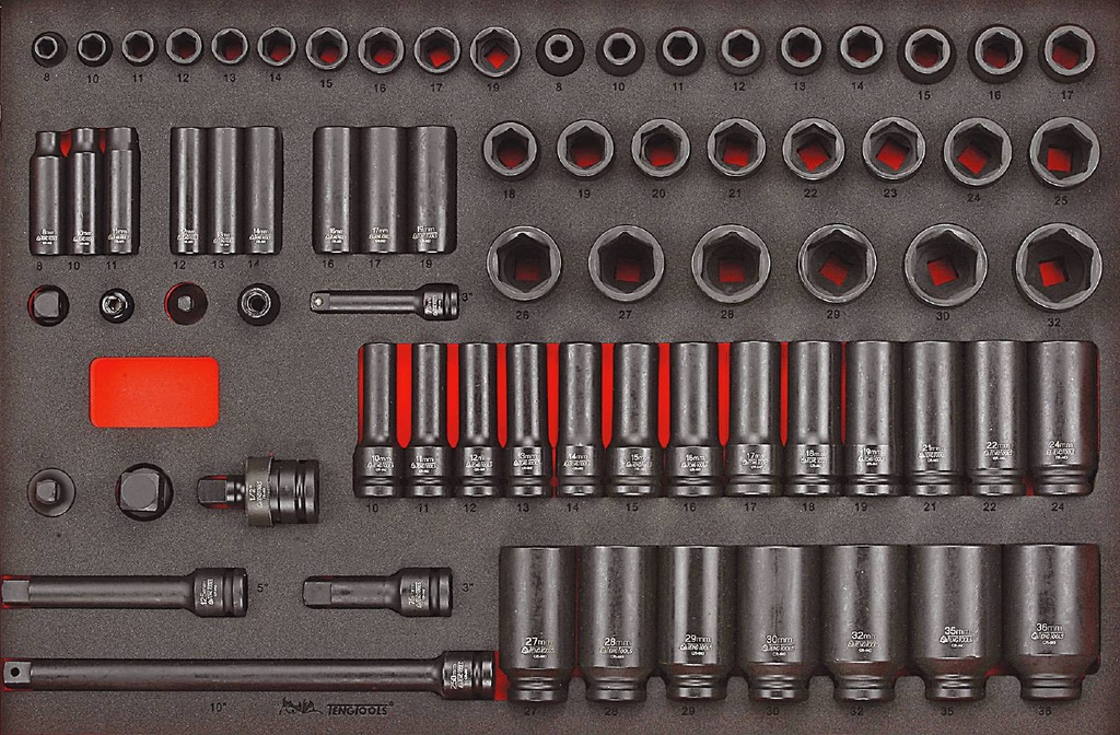 Impact Socket Set 3/8dr & 1/2dr 73pc EVA