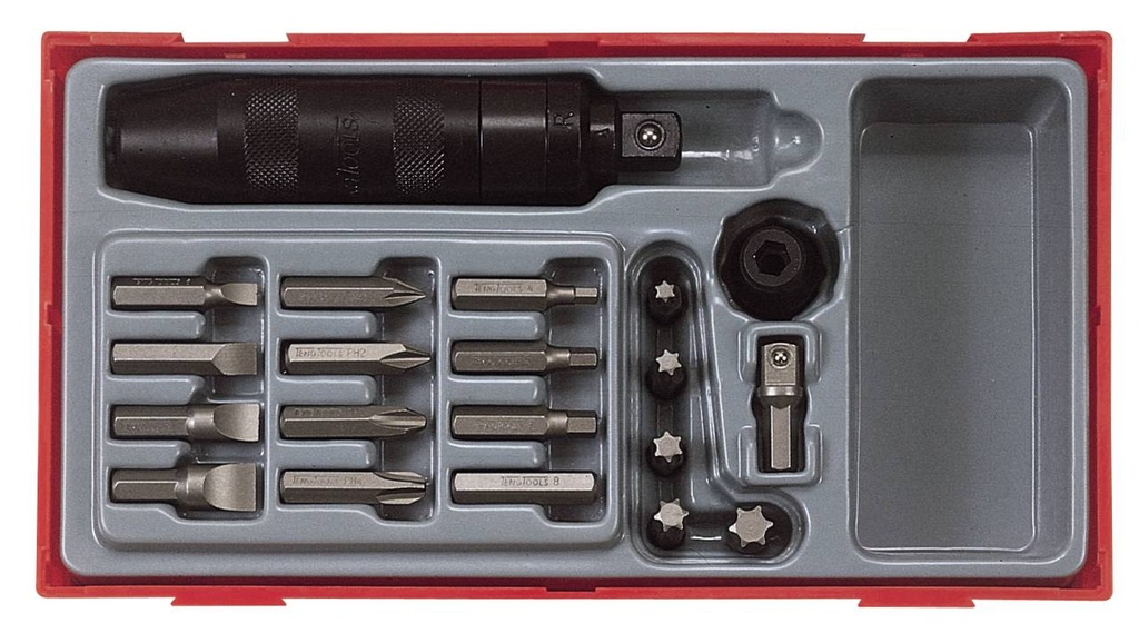 20 Pc 1/2" Dr Impact Driver Set TC-Tray Teng