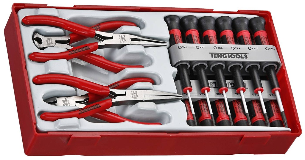 Plier Set 16pc Mini & Torx S/Driver Tray Teng