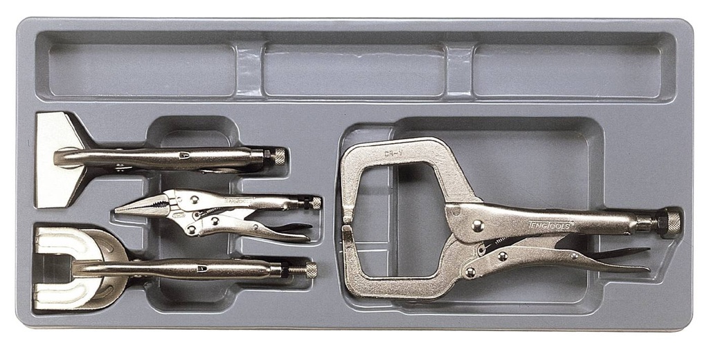Locking Plier Set 4pc Tray Teng