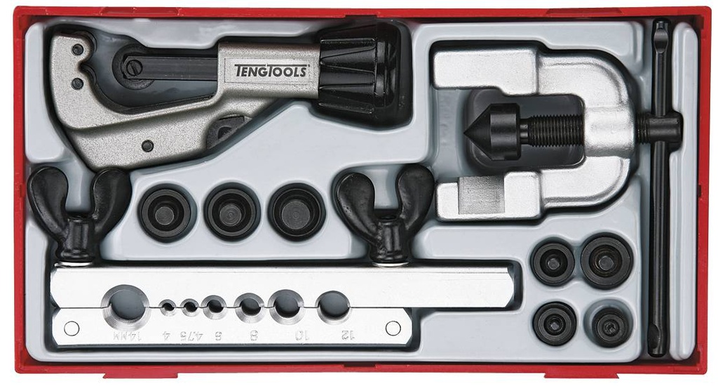 Flaring Tool & Pipe Cutter Kit 10Pc TC-Tray Teng