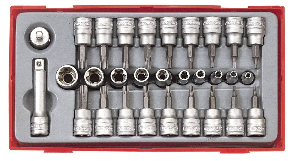 Socket Bit Set 30pc Torx Set TC-Tray Teng