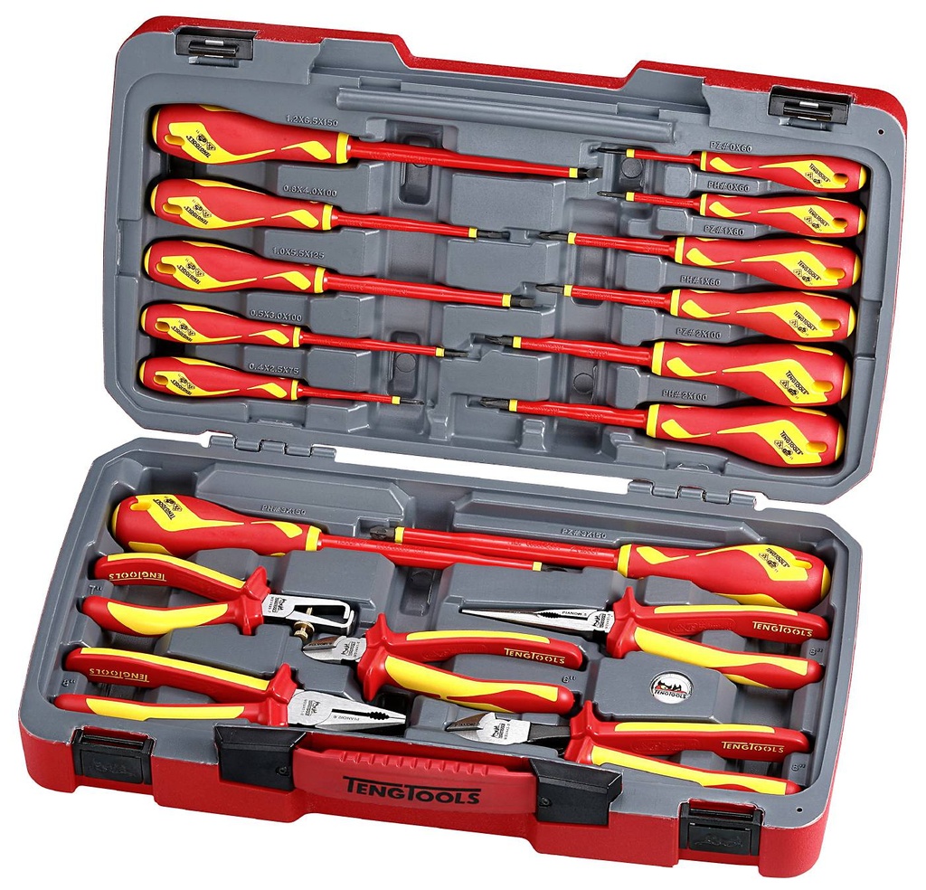 Screw Driver & Plier Set VDE 1000V 18pc Teng