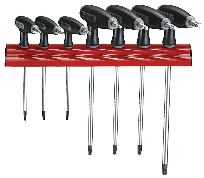 7 Pc T Handle Torx Drivers On Wall Rack Teng