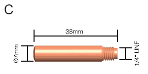 Contact Tip 0.8mm Tweco #2/4 5pk Torchmaster