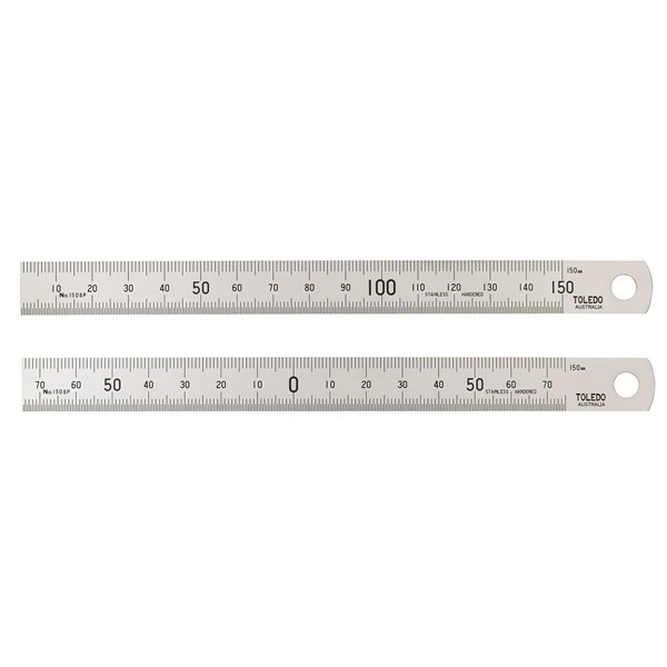 Rule 150mm Metric Double Side One Round End Toledo