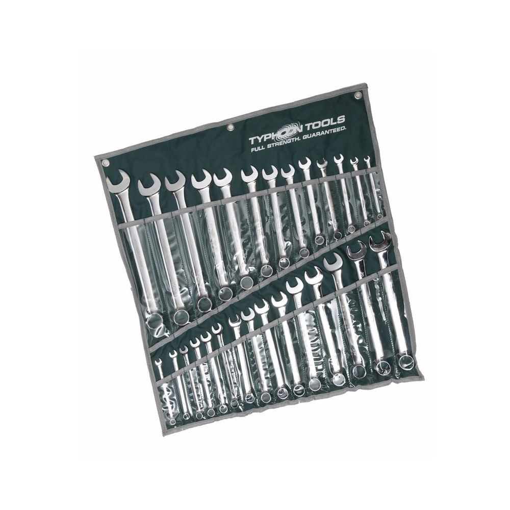 Combination Spanner Set 1/4-1",7-21mm 28pc Typhoon