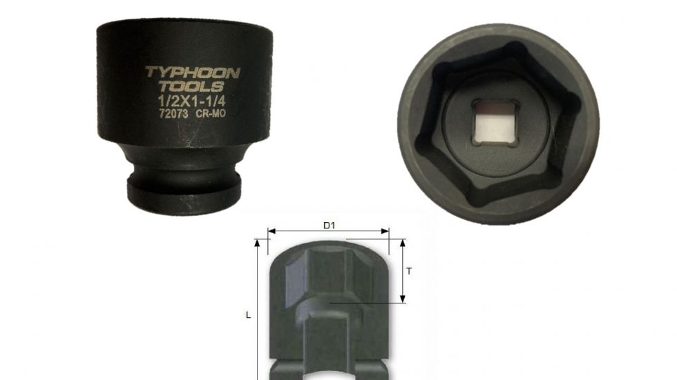 Impact Socket 1" 1/2dr Typhoon