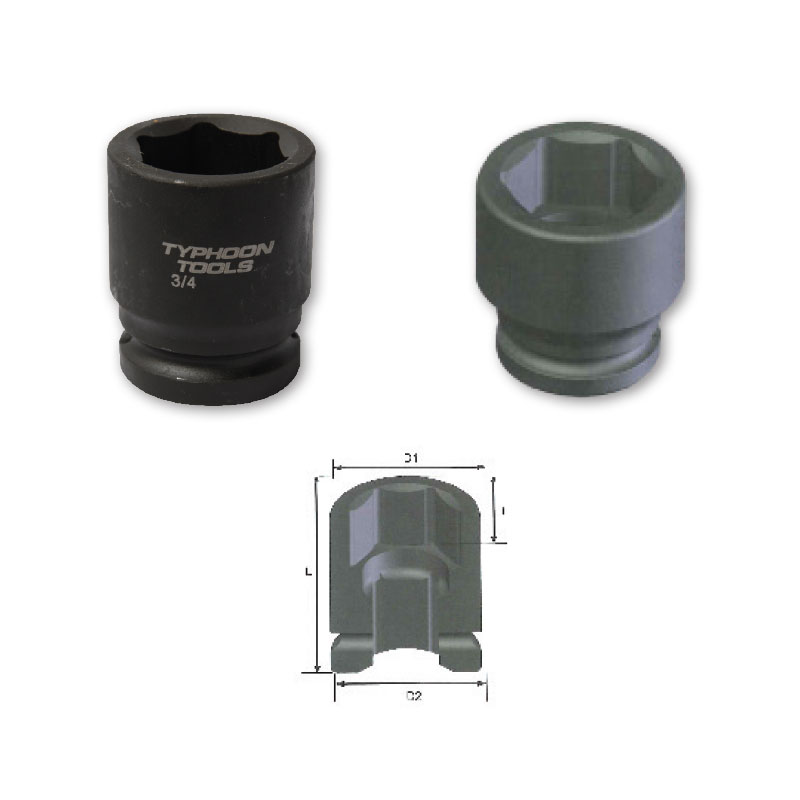 Impact Socket 50mm 3/4dr Typhoon