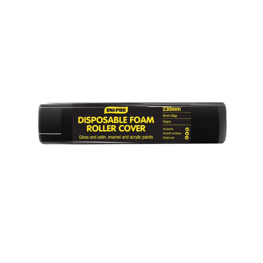 Paint Roller Foam Disposable Black 230mm Unipro