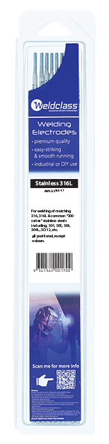 Welding Electrode Stainless 316L 2.6mm 16 Rod Pk