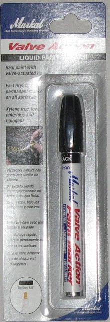 Marker Paint Valve-Action Black Carded Markal