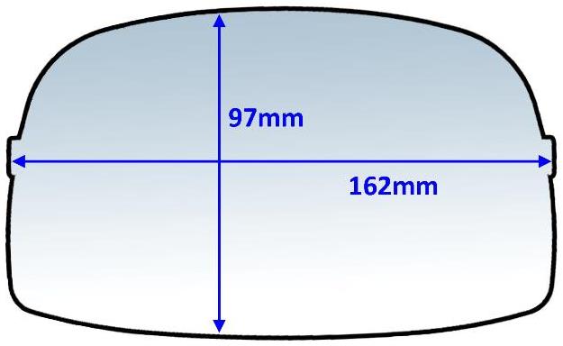 Welding Lens 162x97mm Outer suit S/Glas 9000 10pk