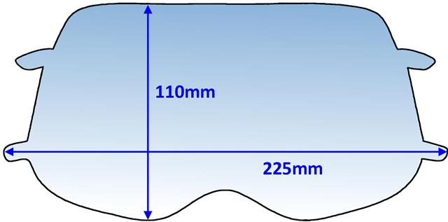Welding Lens 225x110mm Grind Visor S/Glas 9100FX