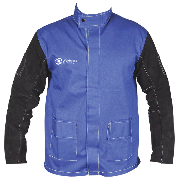 Welding Jacket Promax Leather Slv Blue XL