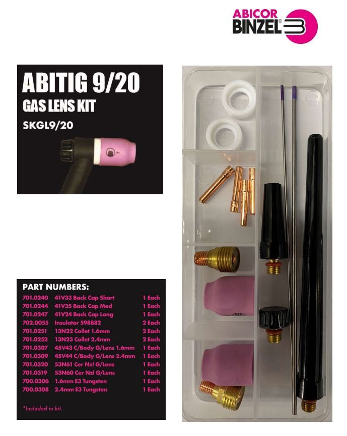 Gas Lens Kit TIG 9/20 Binzel