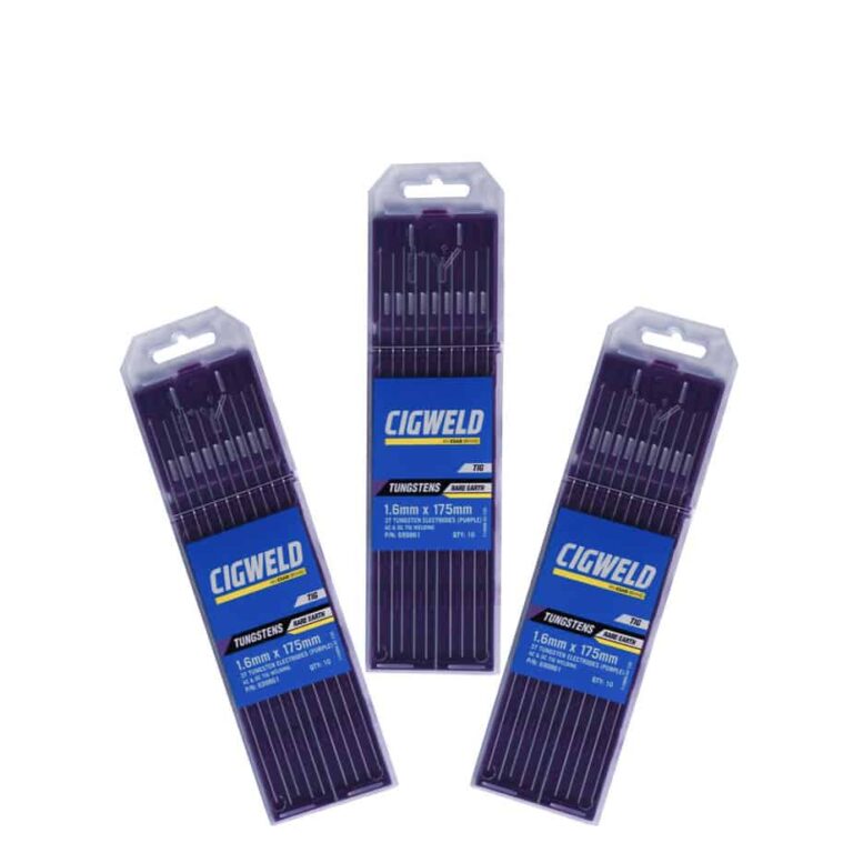 Tungsten Electrode 3T Rare Earth 1.6mm 10pk Purple Cigweld